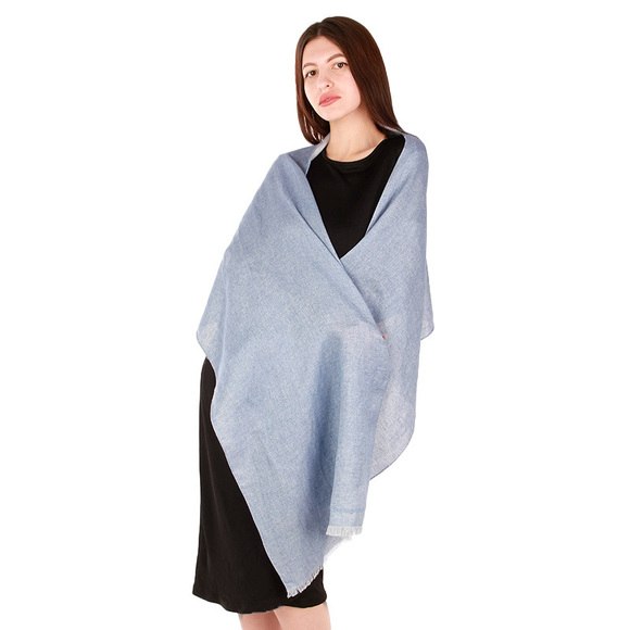 ERMENEGILDO ZEGNA SKY BLUE PALANKIN SCARFWOMENS SIZE 195X46